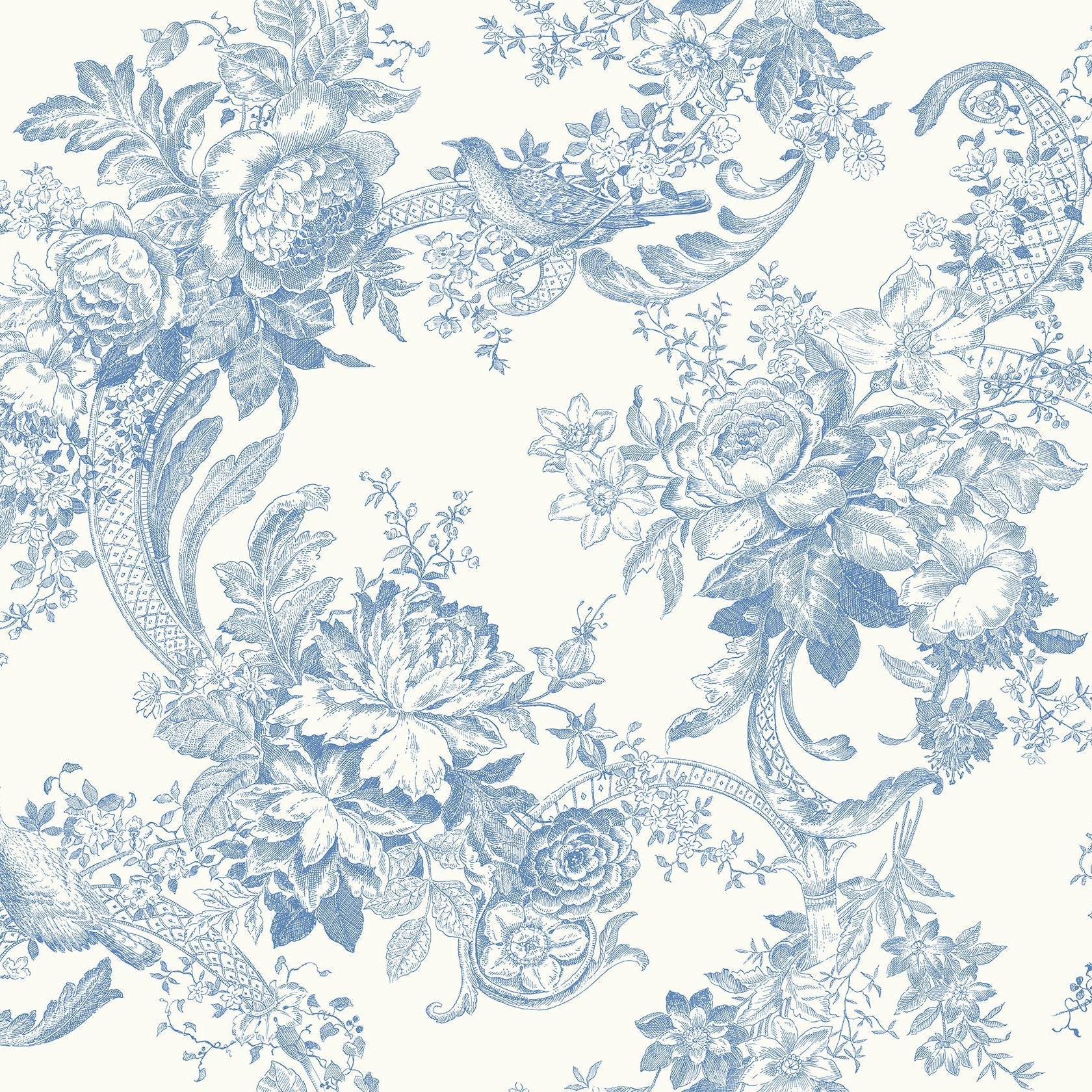 Purchase 2927-81602 Newport Carmel Light Blue Baroque Florals by A-Street Prints Wallpaper