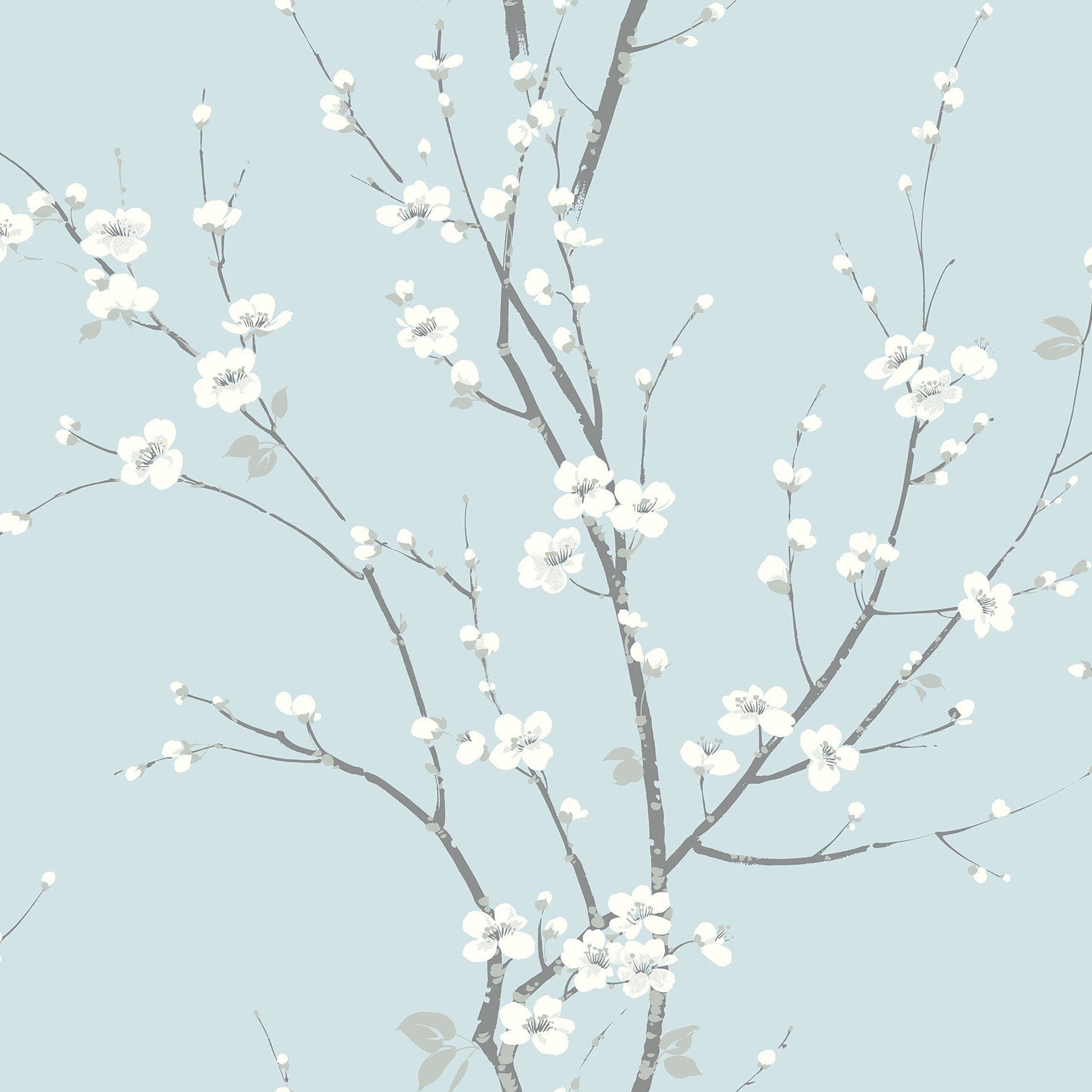 Purchase 2927-81802 Newport Monterey Sky Blue Floral Branch by A-Street Prints Wallpaper