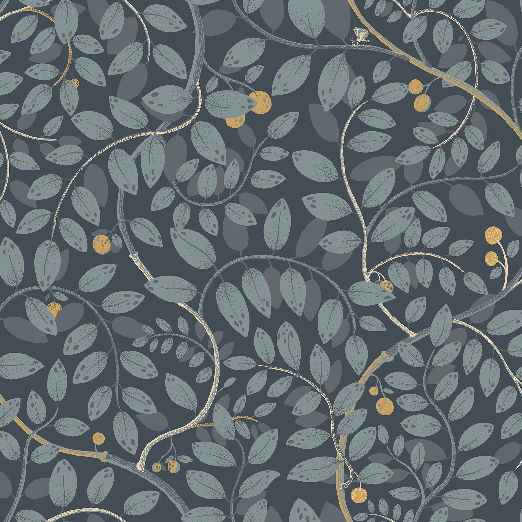 Purchase 2932-65106 Lina, Kirke Blue Leafy Vines  by A-Street Prints Wallpaper
