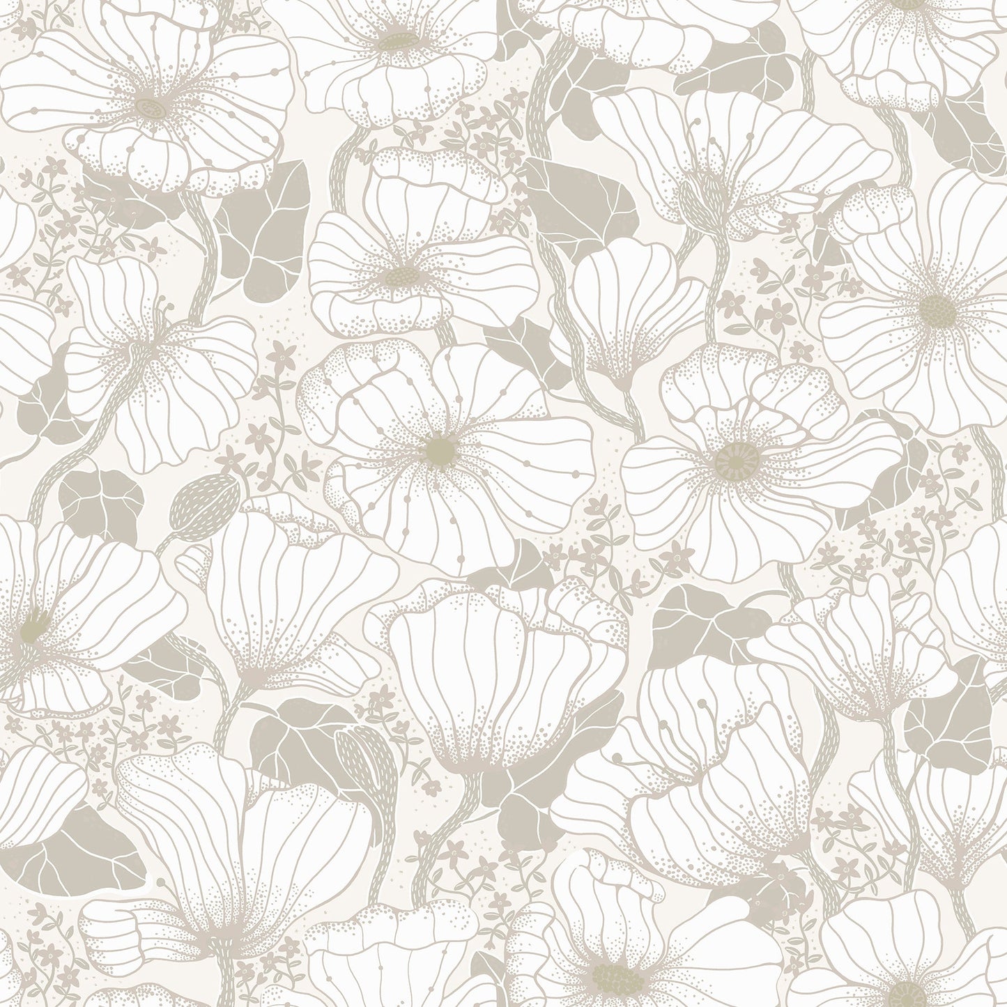 Purchase 2932-65109 Lina, Matilda Grey Poppy Fields  by A-Street Prints Wallpaper
