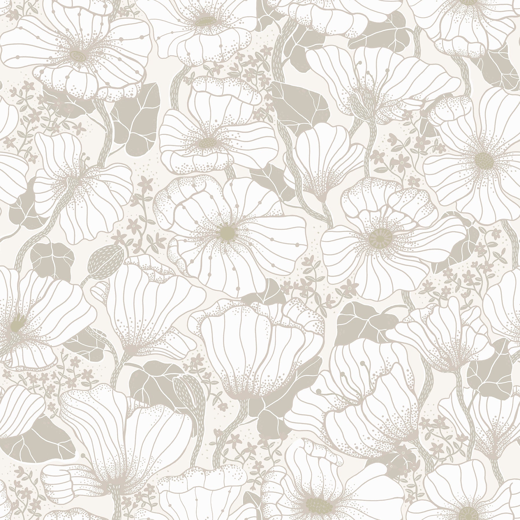 Purchase 2932-65109 Lina, Matilda Grey Poppy Fields  by A-Street Prints Wallpaper