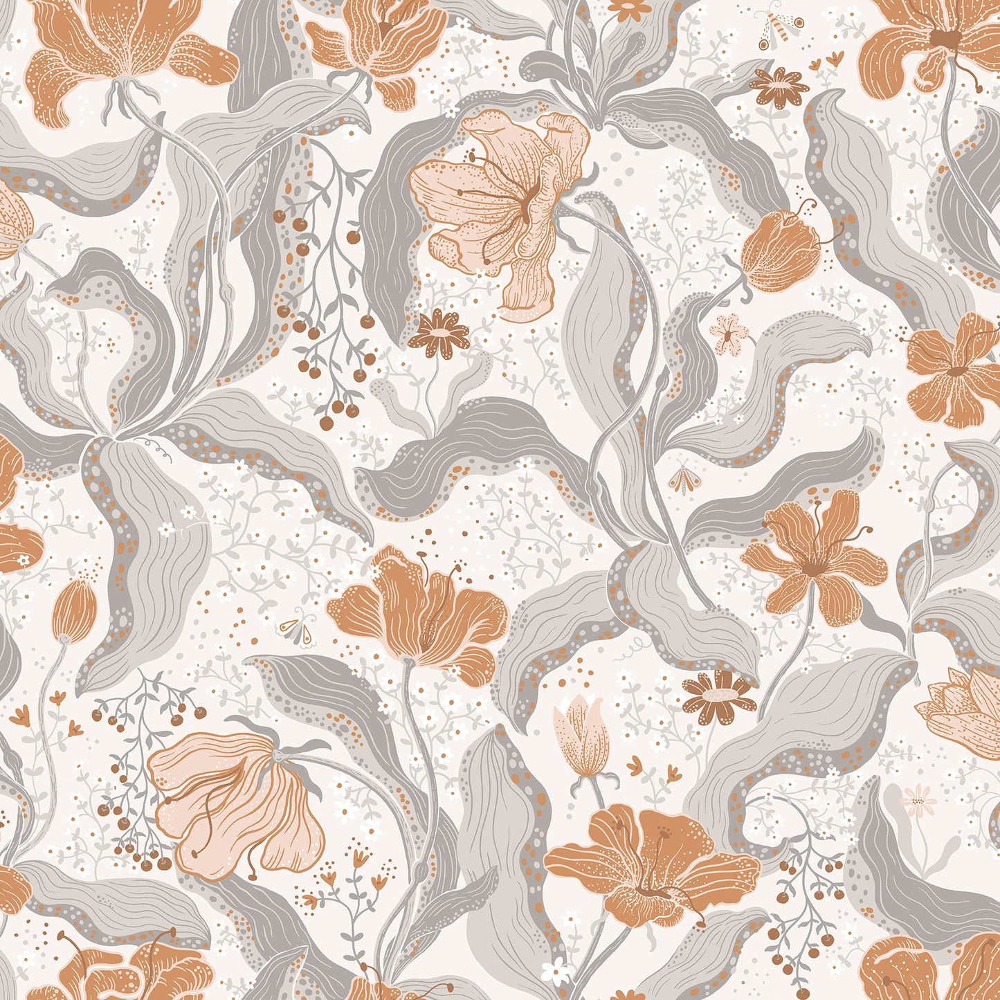 Purchase 2932-65114 Lina, Bodri Grey Tulip Garden  by A-Street Prints Wallpaper