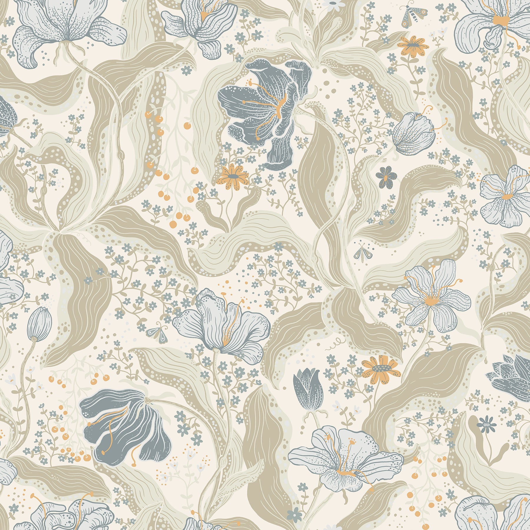 Purchase 2932-65115 Lina, Bodri Light Blue Tulip Garden  by A-Street Prints Wallpaper