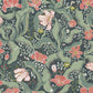 Purchase 2932-65116 Lina, Bodri Turquoise Tulip Garden  by A-Street Prints Wallpaper