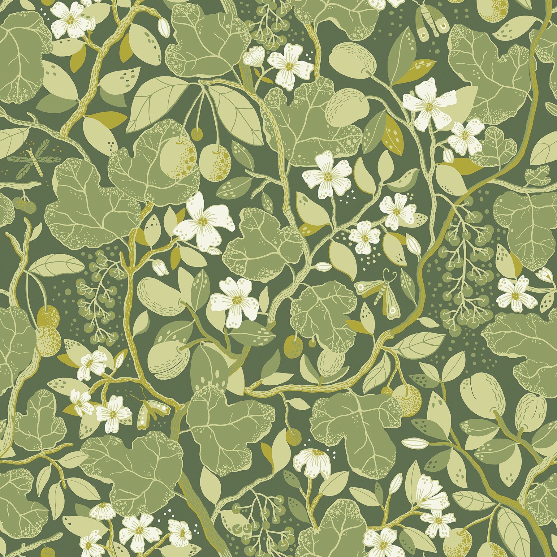 Purchase 2932-65121 Lina, Ewald Green Garden Vines  by A-Street Prints Wallpaper