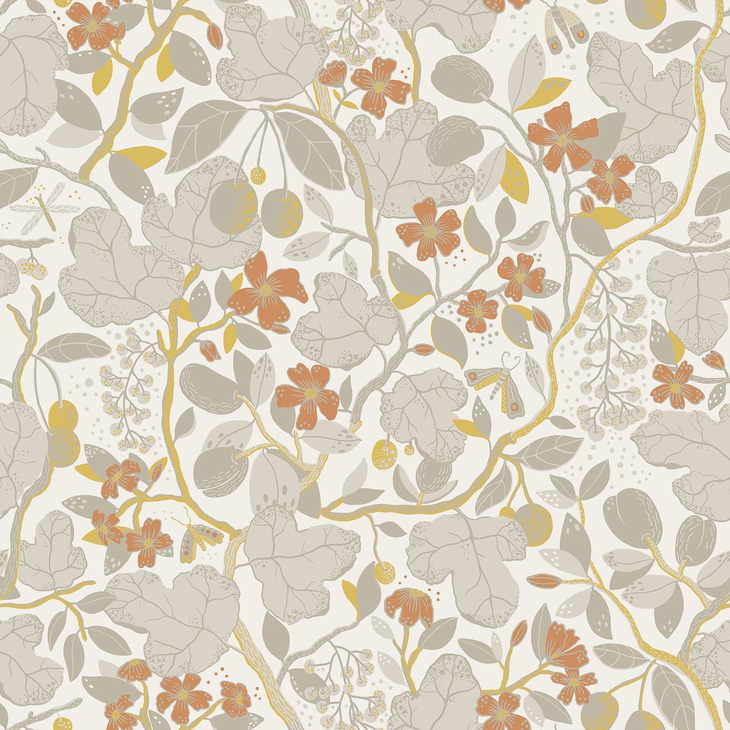 Purchase 2932-65124 Lina, Ewald Grey Garden Vines  by A-Street Prints Wallpaper