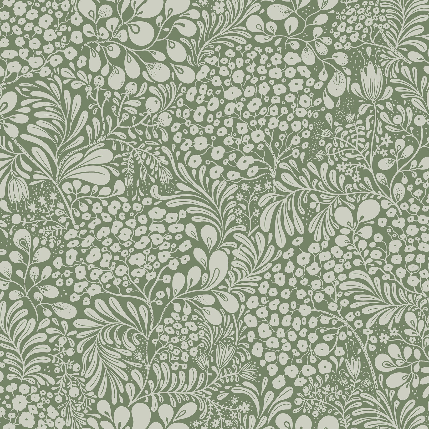 Purchase 2932-65125 Lina, Siv Dark Green Botanical  by A-Street Prints Wallpaper
