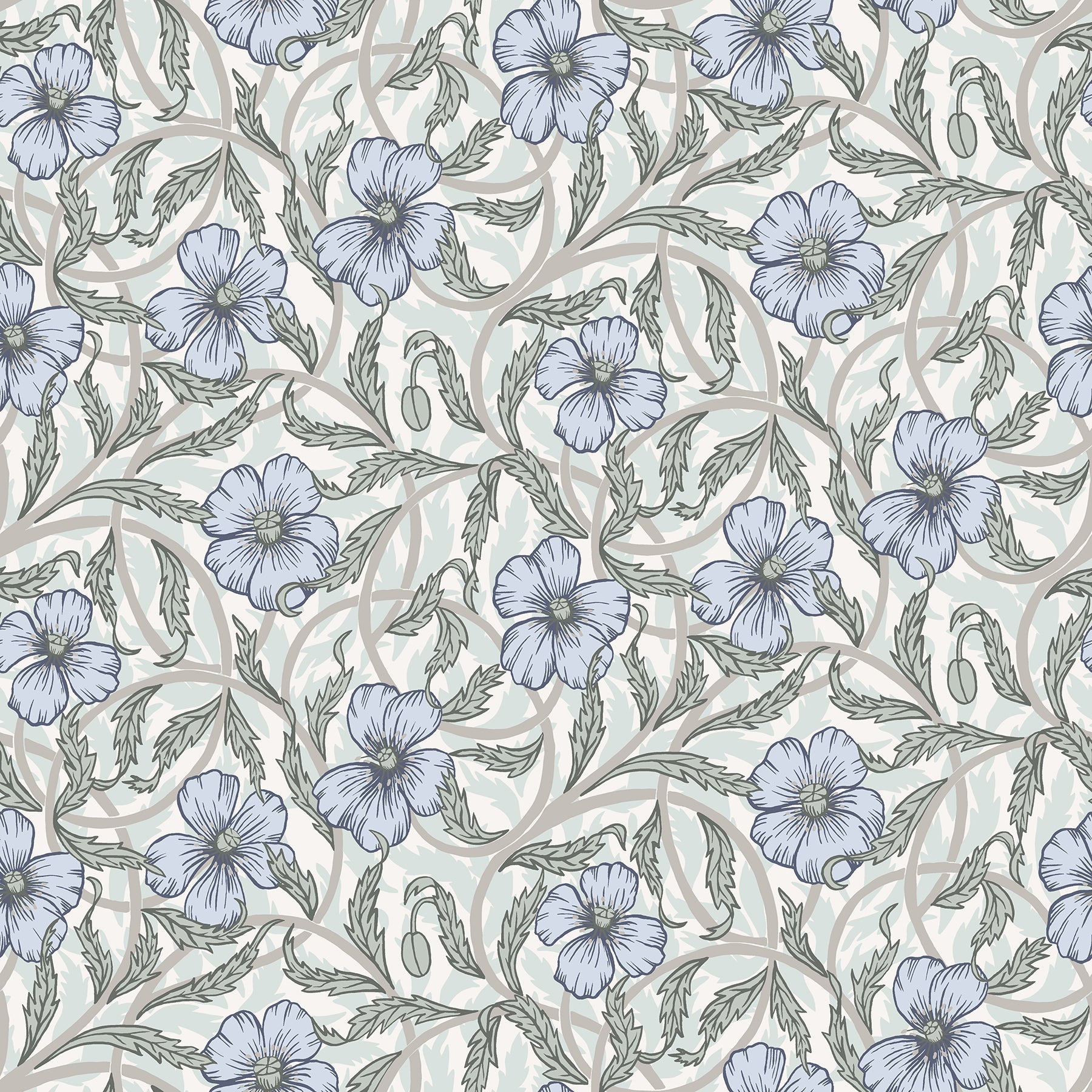 Purchase 2948-28027 Spring, Imogen Light Blue Floral by A-Street Prints Wallpaper