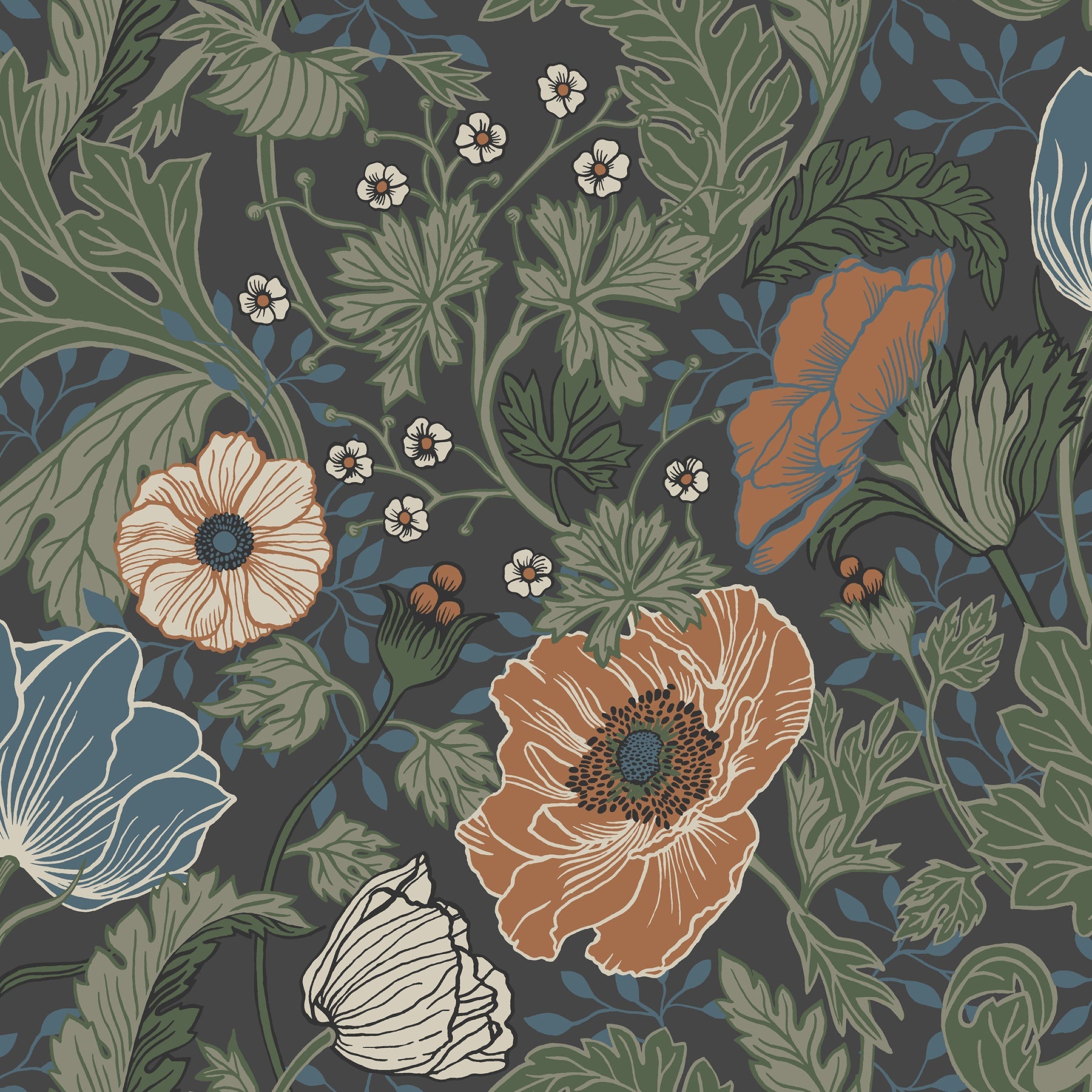 Purchase 2948-33003 Spring, Anemone Multicolor Floral by A-Street Prints Wallpaper