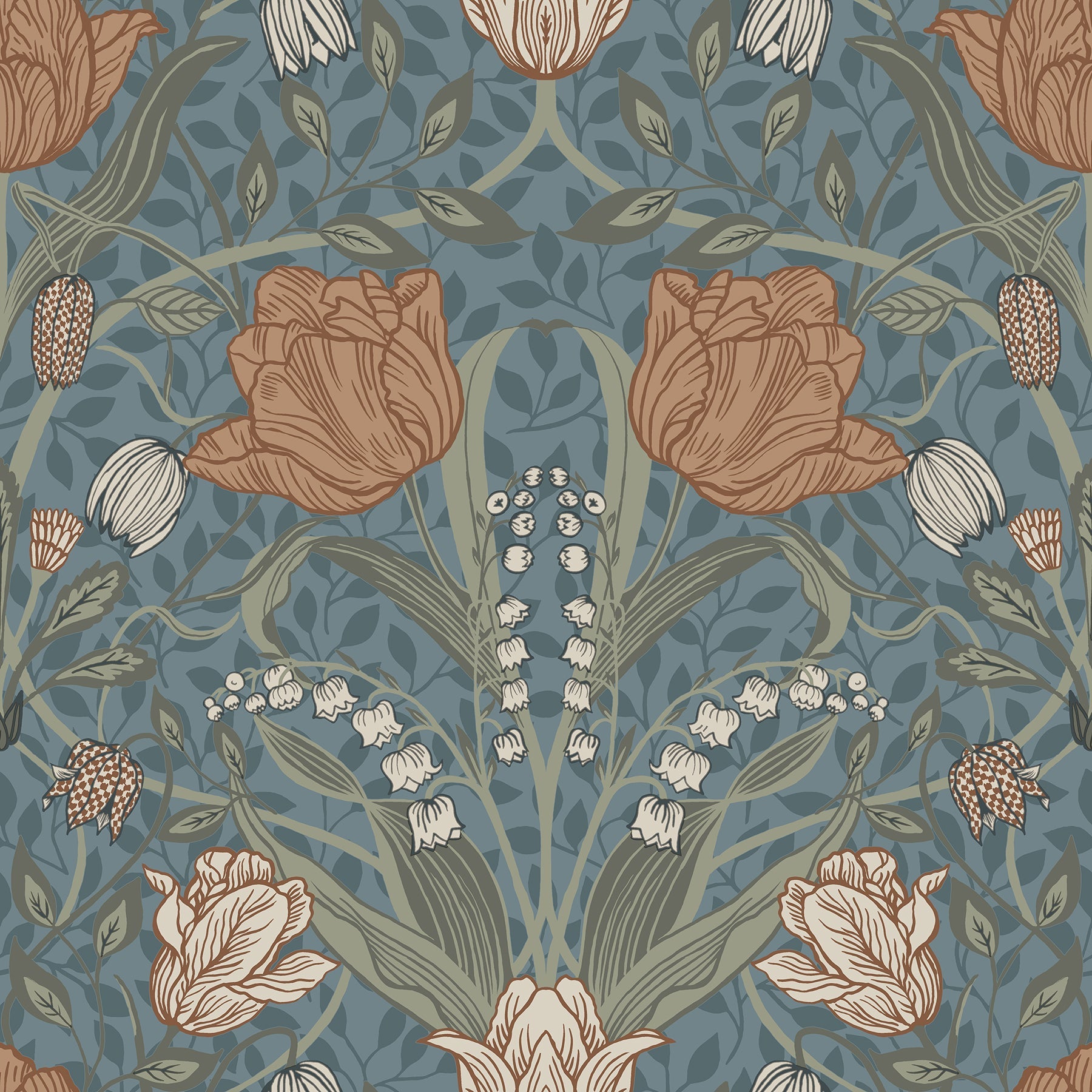Purchase 2948-33009 Spring, Tulipa Blue Floral by A-Street Prints Wallpaper