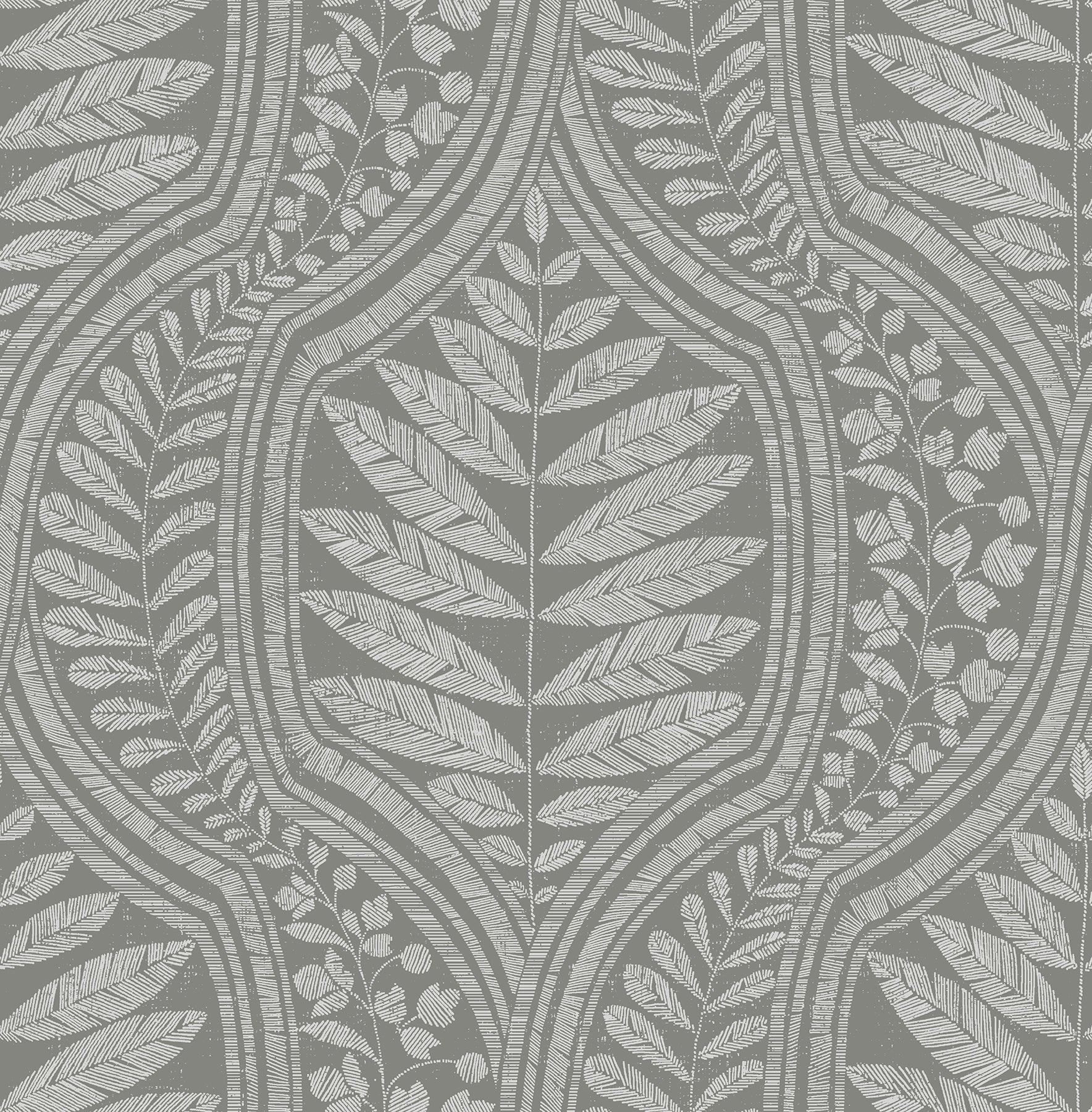Purchase 2964-25951 Scott Living, Juno Dark Grey Ogee by A-Street Prints Wallpaper