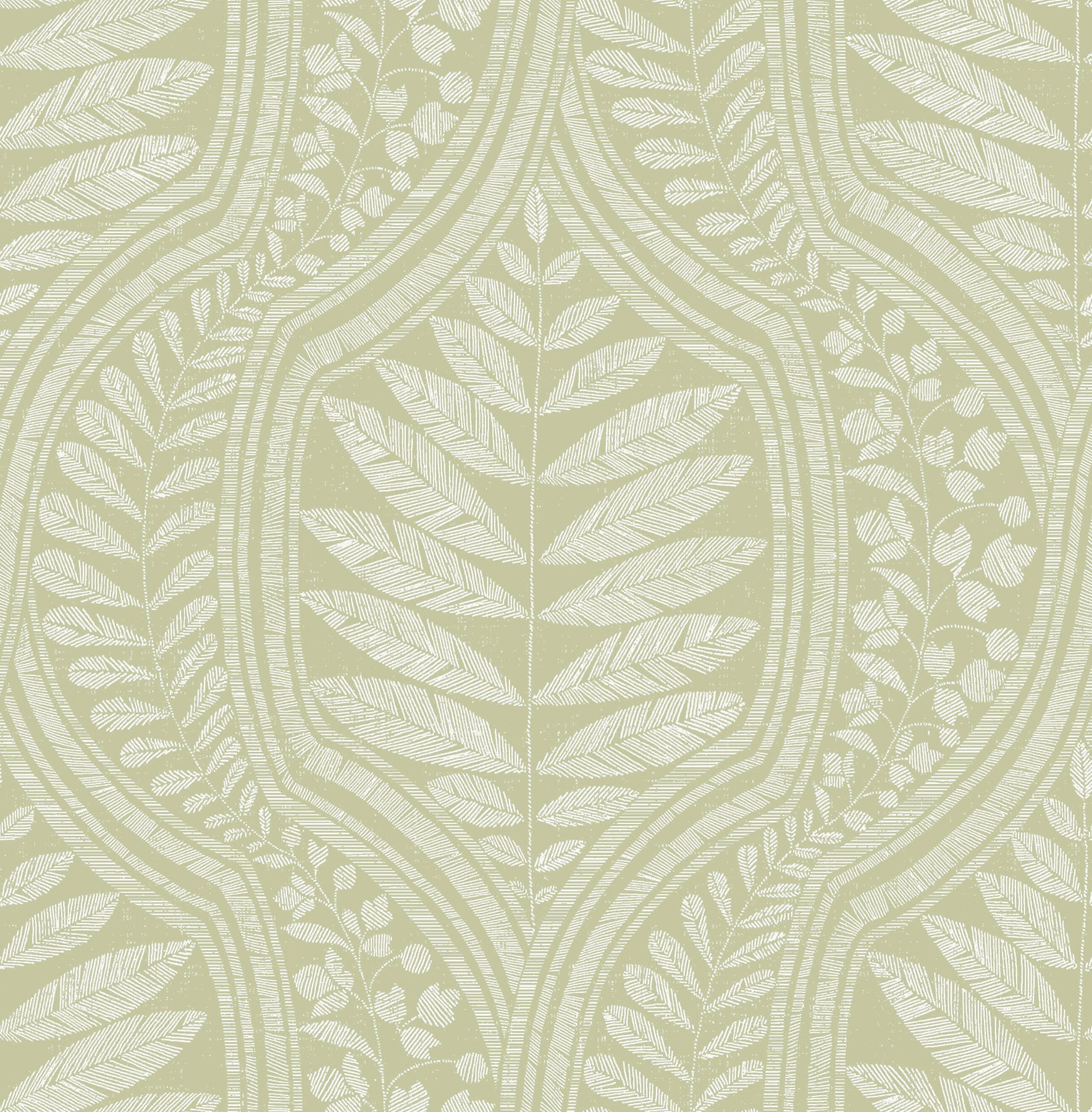 Purchase 2964-25952 Scott Living, Juno Green Ogee by A-Street Prints Wallpaper