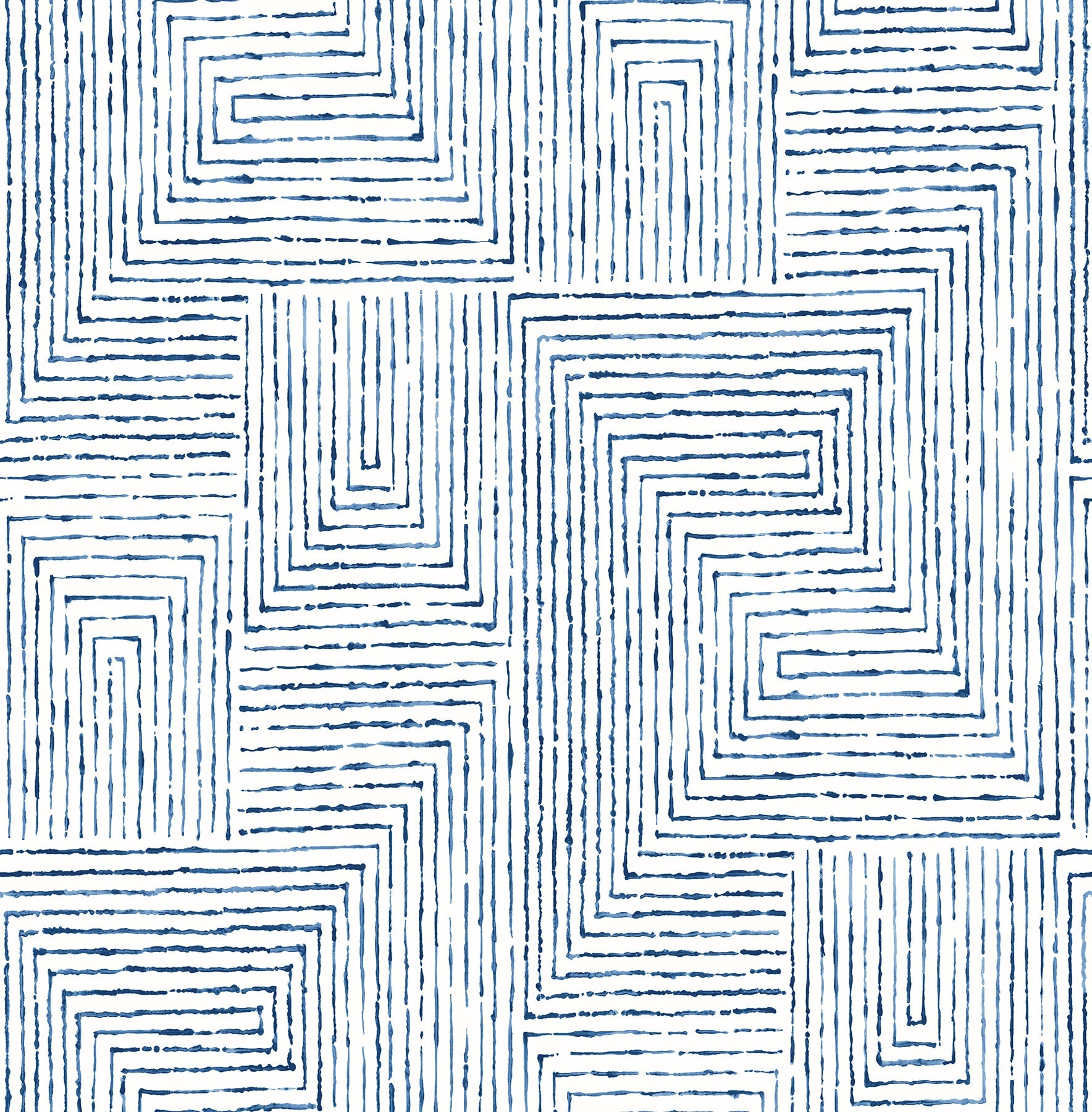 Purchase 2964-25955 Scott Living, Merritt Indigo Geometric by A-Street Prints Wallpaper