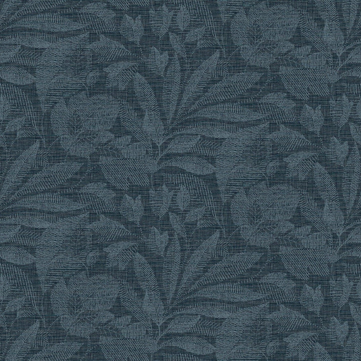 Purchase 2971-86153 Dimensions, Lei Navy Etched Leaves by A-Street Prints Wallpaper