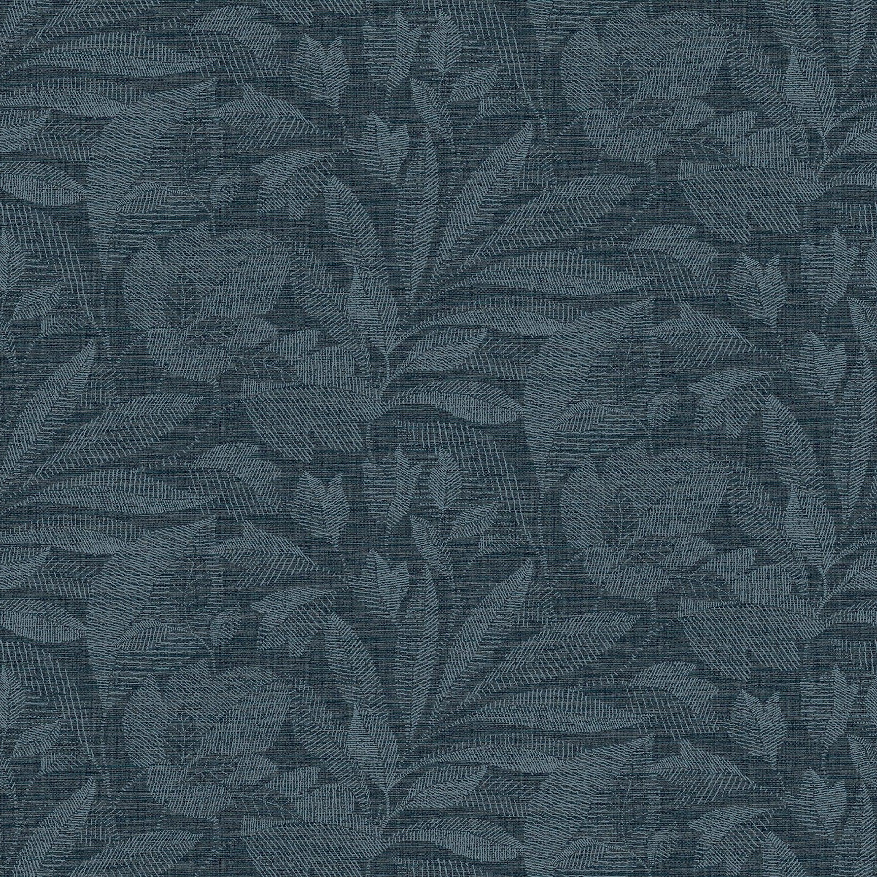 Purchase 2971-86153 Dimensions, Lei Navy Etched Leaves by A-Street Prints Wallpaper