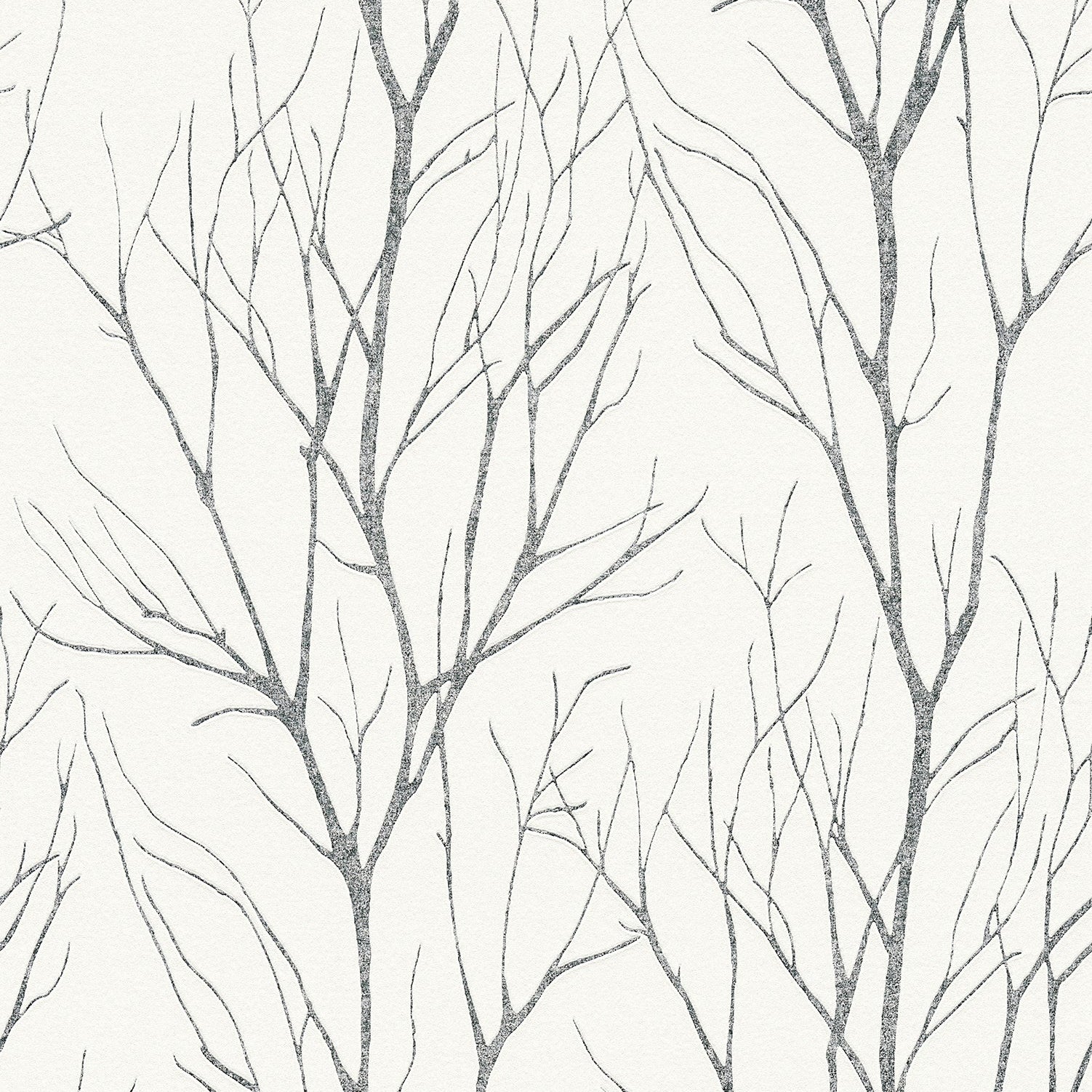 Looking 2979-37260-4 Bali Diani Charcoal Metallic Tree Charcoal by Advantage Wallpaper