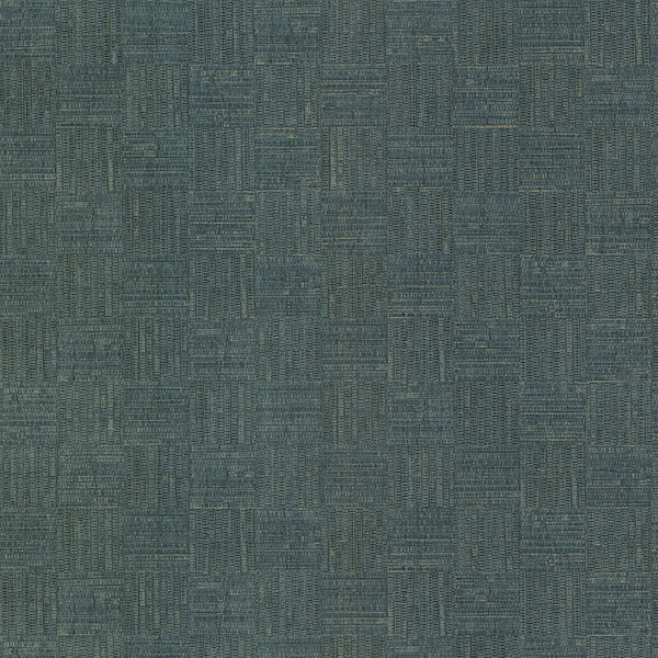 2984-2230 Warner XI Naturals & Grasscloths, Thea Blue Geometric Wallpaper Blue - Warner