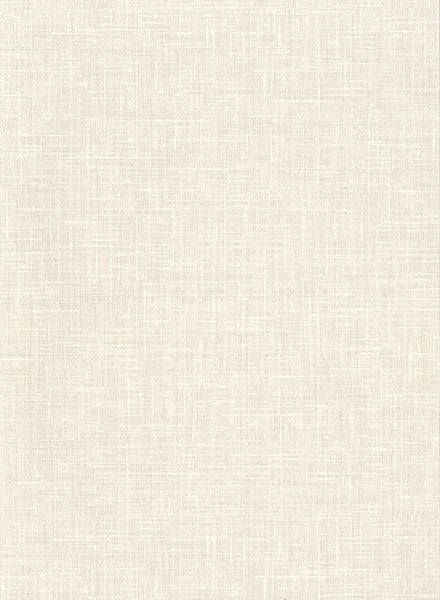 2984-50305 Warner XI Naturals & Grasscloths, Upton Cream Faux Linen Wallpaper Cream - Warner