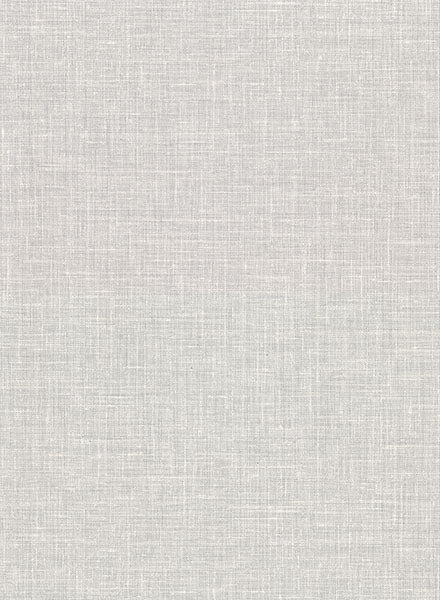 2984-50308 Warner XI Naturals & Grasscloths, Upton Light Grey Faux Linen Wallpaper Light Grey - Warner