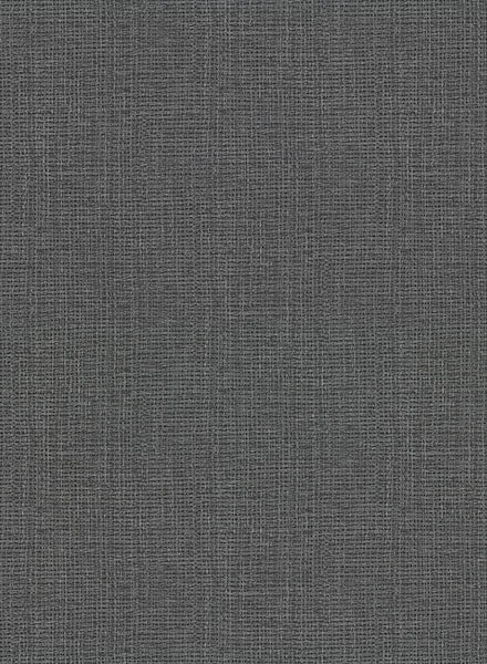 2984-50600 Warner XI Naturals & Grasscloths, Claremont Black Faux Grasscloth Wallpaper Black - Warner