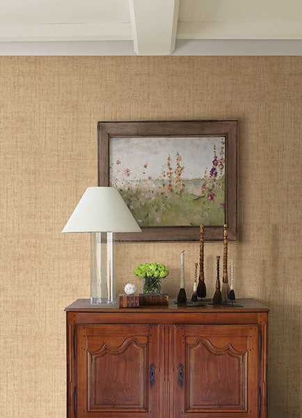 2984-87917 Warner XI Naturals & Grasscloths, Caviar Beige Basketweave Wallpaper Beige - Warner 3