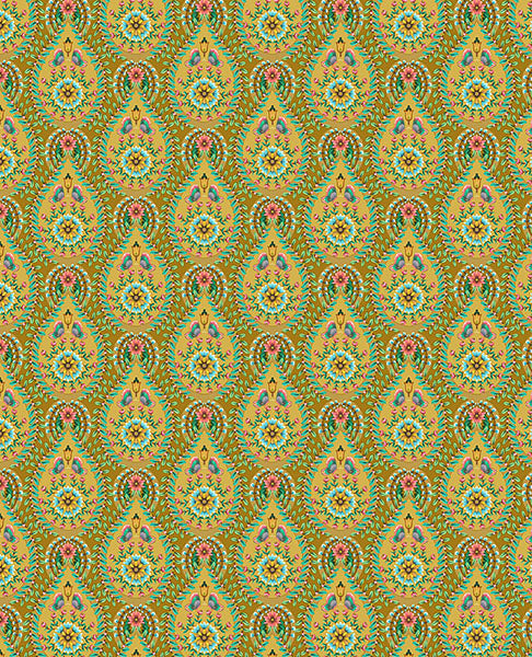 Purchase 300151 Pip Studio Vol. 5, Garden Party Mustard Raindrops by Eijffinger Wallpaper