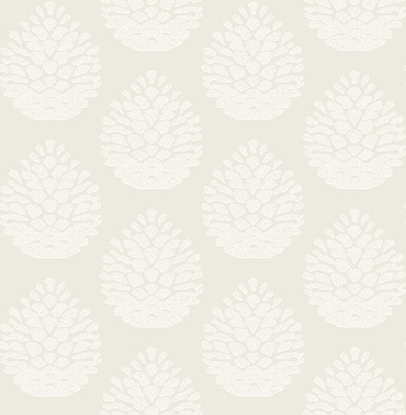 Purchase 3118-25090 Birch and Sparrow, Totem Pinecone by Chesapeake Wallpaper