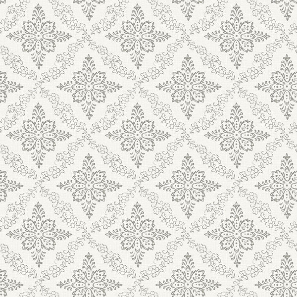 Purchase 3119-13531 Kindred, Wynonna Light Grey Geometric Floral by Chesapeake Wallpaper