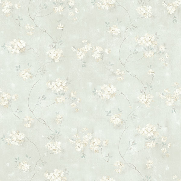 Purchase 3119-441013 Kindred, Braham Teal Floral Trail by Chesapeake Wallpaper
