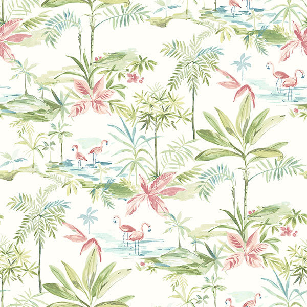 Purchase 3120-12071 Sanibel, Lagoon Green Scenic Island by Chesapeake Wallpaper