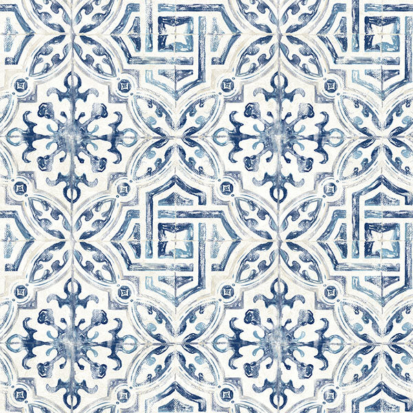 Purchase 3120-12332 Sanibel, Sonoma Blue Beach Tile by Chesapeake Wallpaper