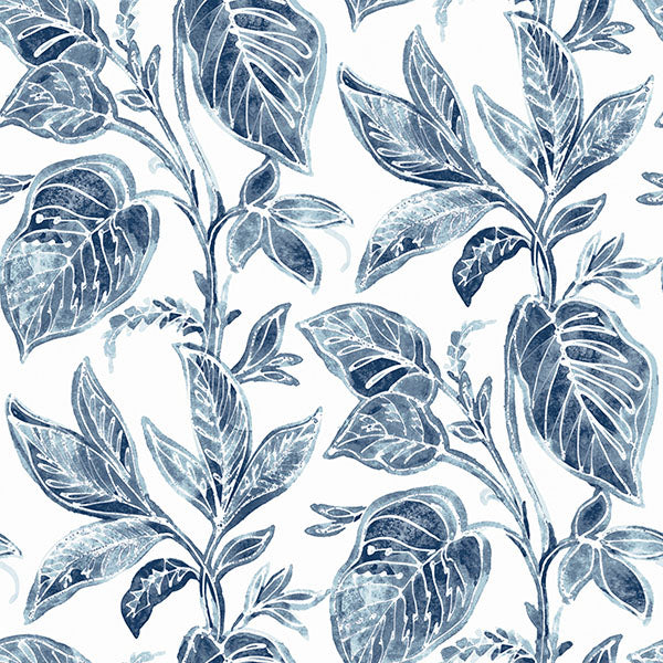 Purchase 3120-13625 Sanibel, Mangrove Blue Botanical by Chesapeake Wallpaper