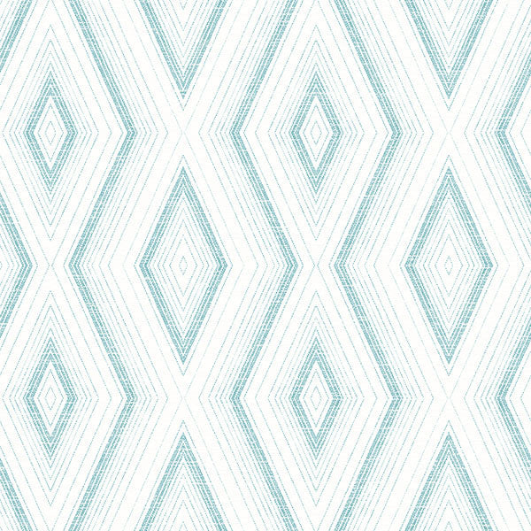 Purchase 3120-13661 Sanibel, Santa Cruz Turquoise Geometric by Chesapeake Wallpaper