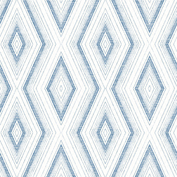 Purchase 3120-13664 Sanibel, Santa Cruz Blue Geometric by Chesapeake Wallpaper