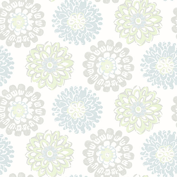 Purchase 3120-13704 Sanibel, Sunkissed Light Green Floral by Chesapeake Wallpaper