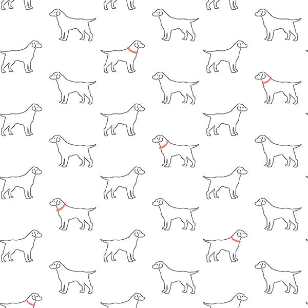 Purchase 3122-10400 Flora and Fauna Yoop White Dog by Chesapeake Wallpaper