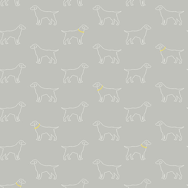Purchase 3122-10403 Flora and Fauna Yoop Slate Dog by Chesapeake Wallpaper