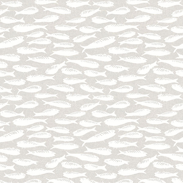 Purchase 3122-10500 Flora and Fauna Nunkie Light Grey Sardine by Chesapeake Wallpaper
