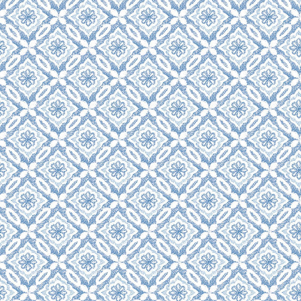 Purchase 3122-10702 Flora and Fauna Hugson Blue Quilted Damask by Chesapeake Wallpaper