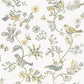 Purchase 3122-10800 Flora and Fauna Jinjur Light Yellow Bird Trail by Chesapeake Wallpaper