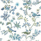 Purchase 3122-10802 Flora and Fauna Jinjur Teal Bird Trail by Chesapeake Wallpaper