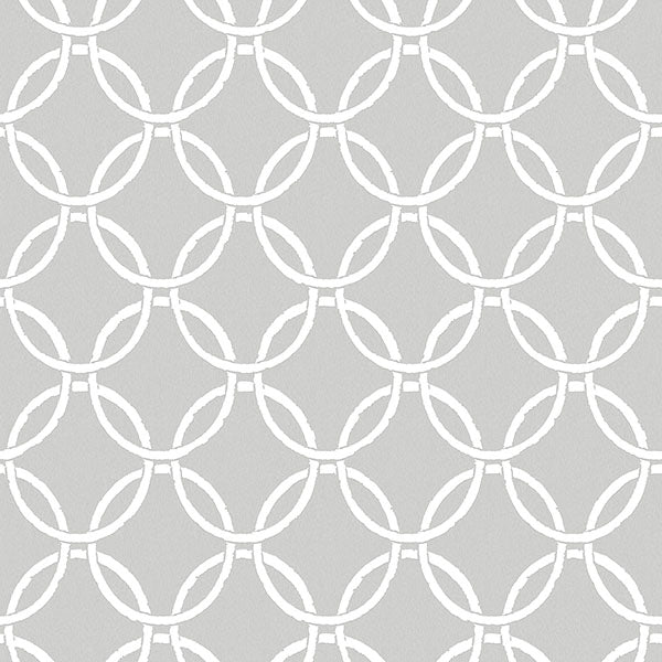 Purchase 3122-11030 Flora and Fauna Quelala Grey Ring Ogee by Chesapeake Wallpaper