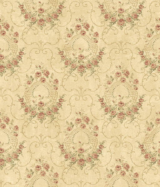 Purchase 3123-02124 Homestead, Georgiana Red Tearose by Chesapeake Wallpaper