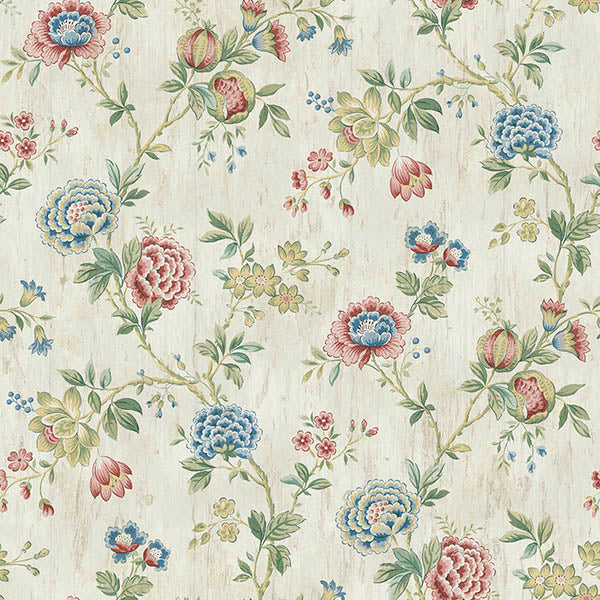 Purchase 3123-02211 Homestead, Chrysanthemum Multicolor Jacobean by Chesapeake Wallpaper