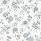 Purchase 3123-02215 Homestead, Chrysanthemum Teal Jacobean by Chesapeake Wallpaper