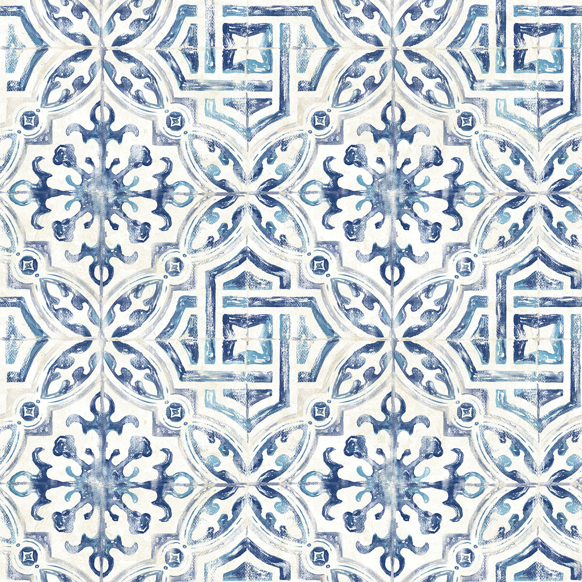 Purchase 3123-12332 Homestead, Sonoma Blue Spanish Tile by Chesapeake Wallpaper