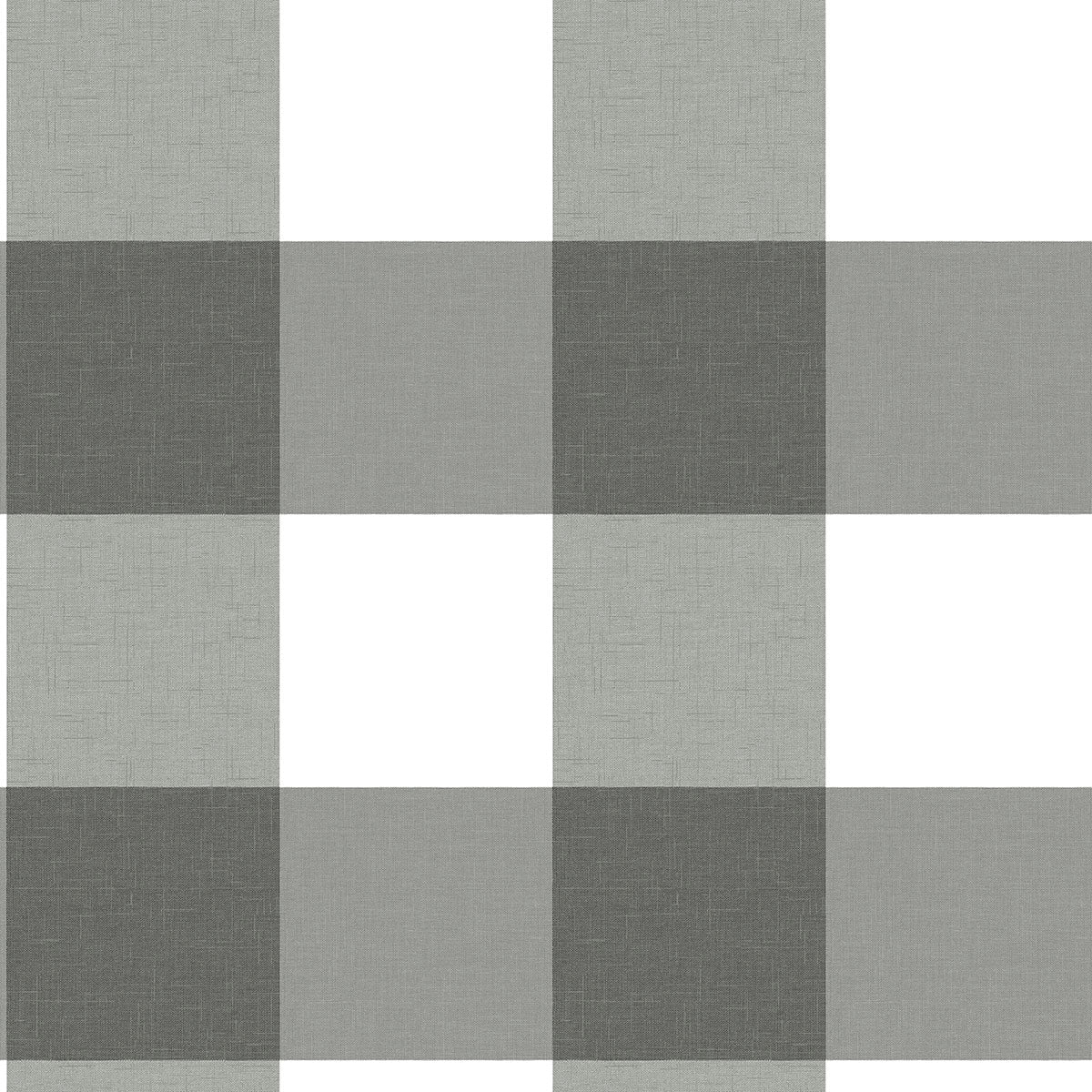 Purchase 3123-12532 Homestead, Amos Charcoal Gingham by Chesapeake Wallpaper