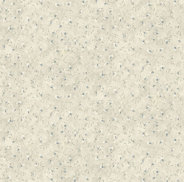 Purchase 3123-216113 Homestead, Eleanor Blue Folk Botanical Trail by Chesapeake Wallpaper