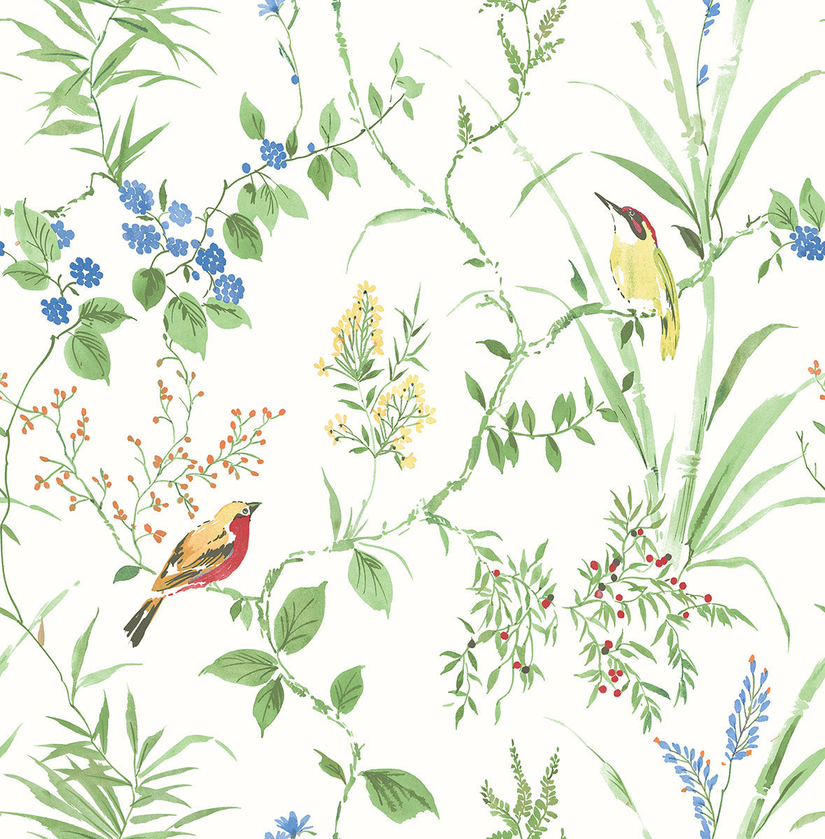 Purchase 3123-24173 Homestead, Imperial Garden Multicolor Botanical by Chesapeake Wallpaper