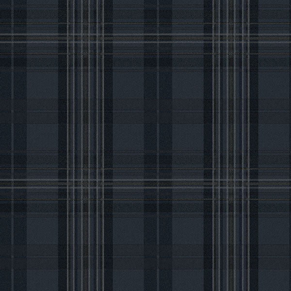 Purchase 3123-330213 Homestead, Austin Navy Plaid by Chesapeake Wallpaper